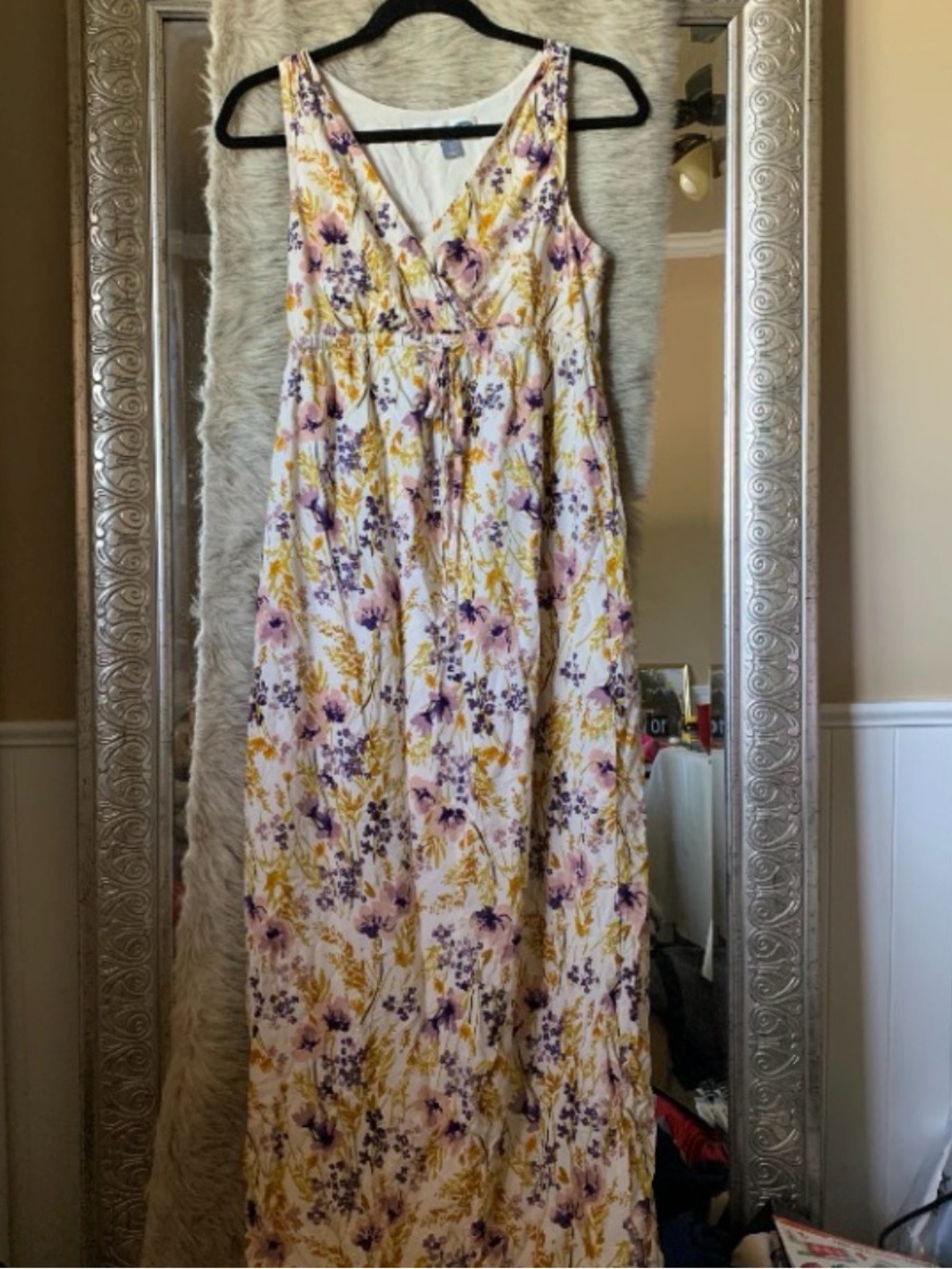 S floral maternity maxi dress